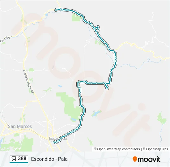 388 Bus Line Map