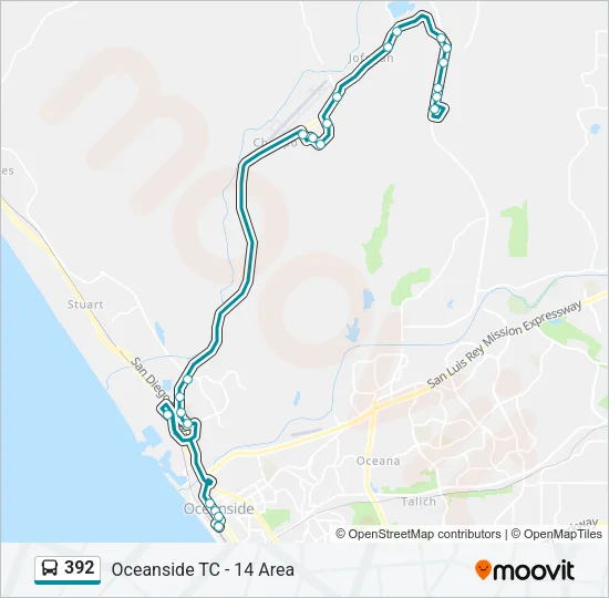 392 Bus Line Map