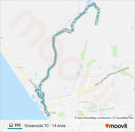 392 Bus Line Map