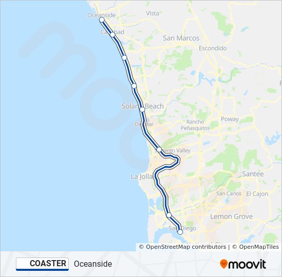 coaster Route Schedules, Stops & Maps Oceanside (Updated)