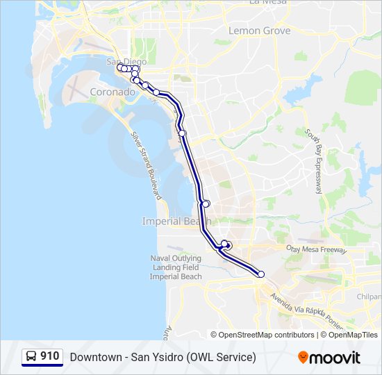 910 Bus Line Map