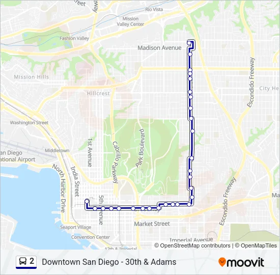 2 Bus Line Map