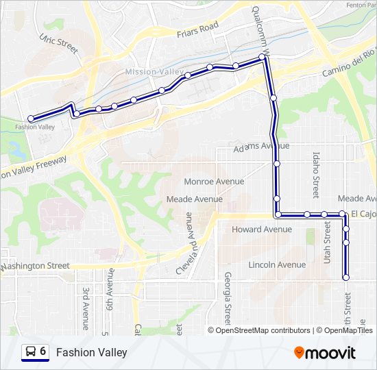 Mapa de 6 de autobús