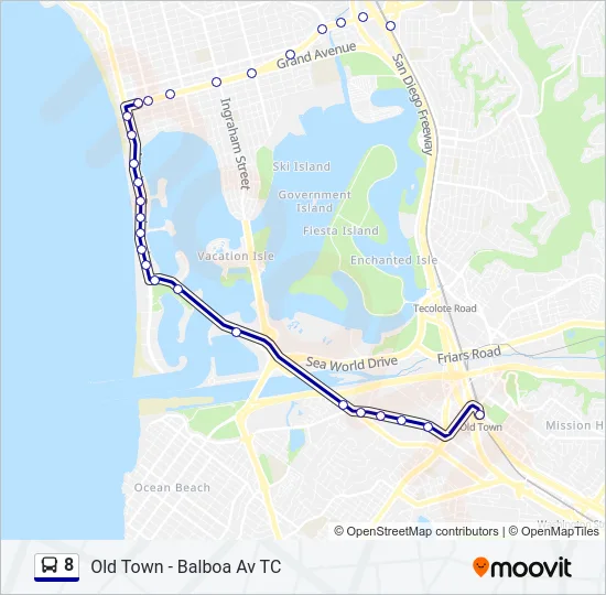 8 Bus Line Map