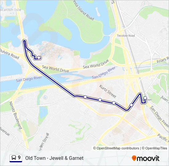 9 Bus Line Map
