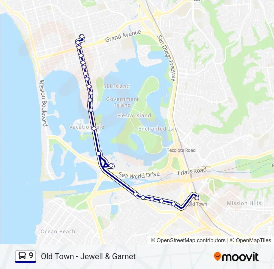 9 Bus Line Map