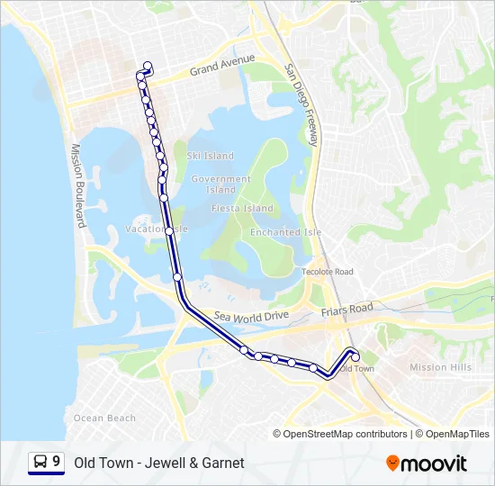 9 Bus Line Map