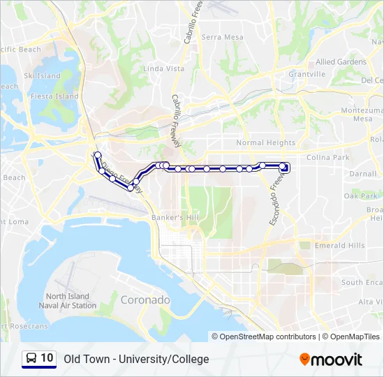 10 Bus Line Map