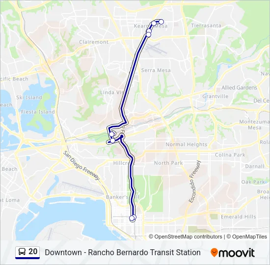 20 Bus Line Map