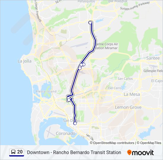20 Bus Line Map