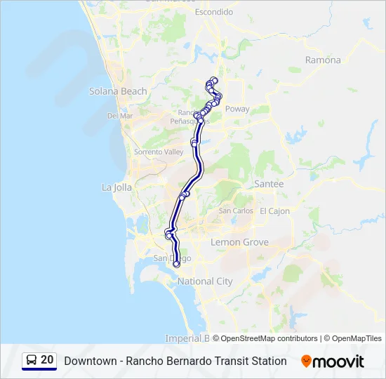 20 Bus Line Map