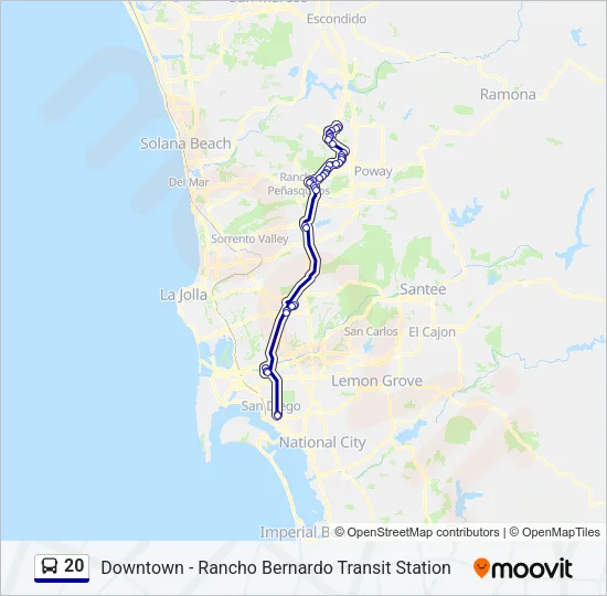 20 Bus Line Map