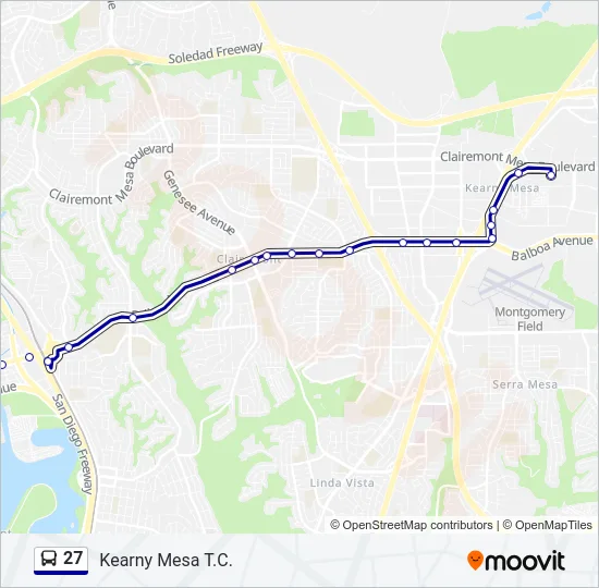 27 Bus Line Map