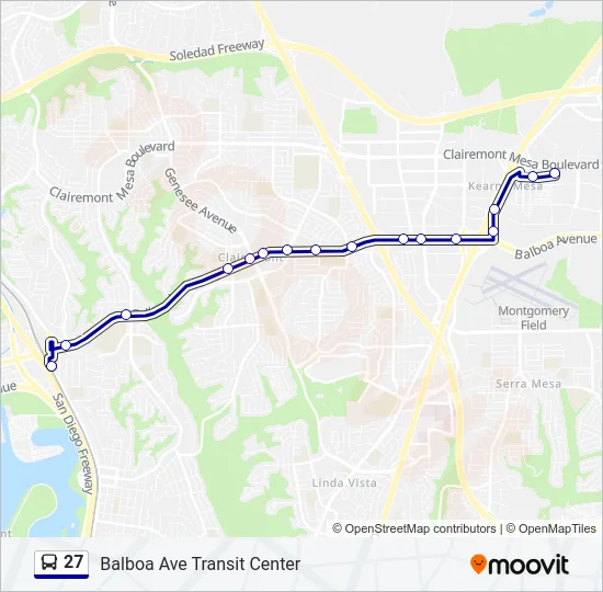 27 Bus Line Map