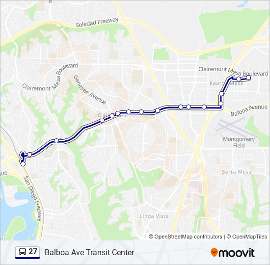 27 bus Line Map