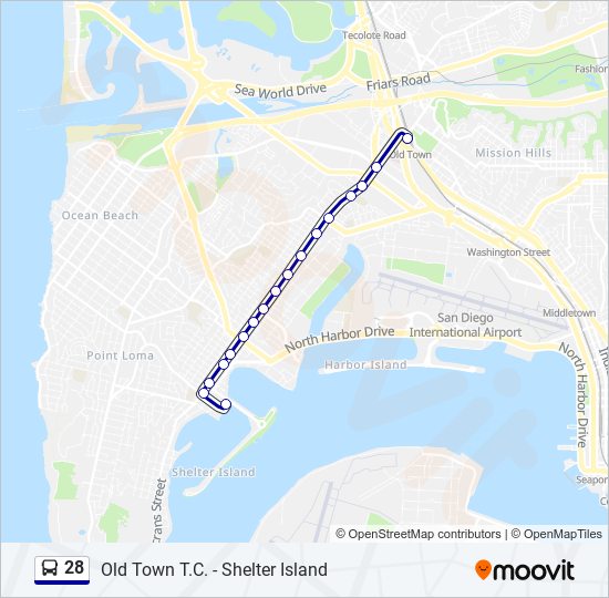 28 bus Line Map