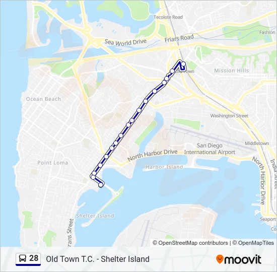 28 Bus Line Map