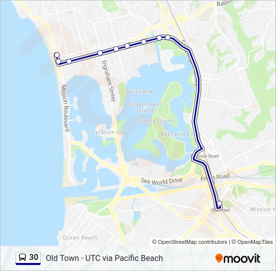 30 Bus Line Map