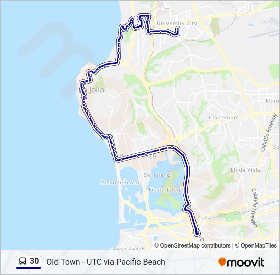 30 Bus Line Map