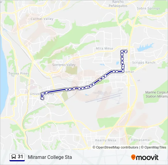 31 Bus Line Map