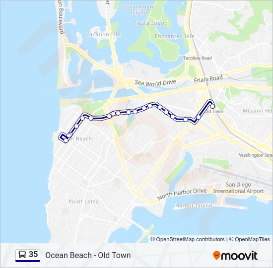 35 Bus Line Map