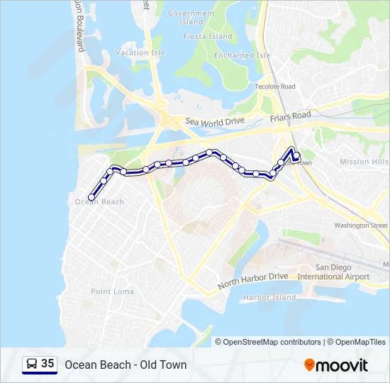 35 Bus Line Map