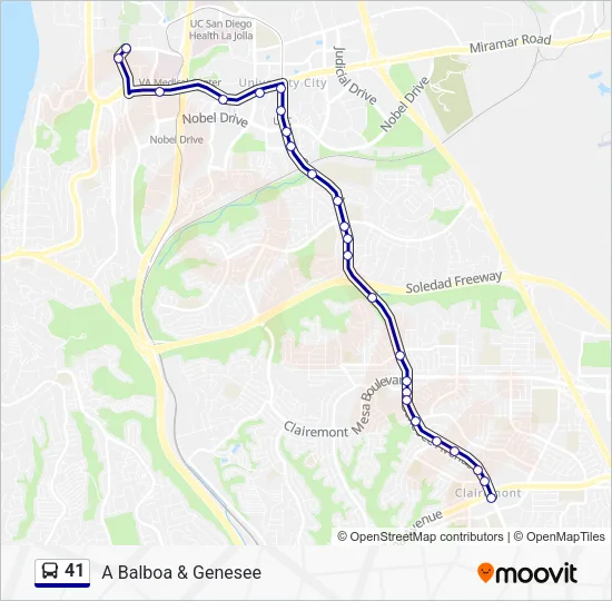 41 Bus Line Map