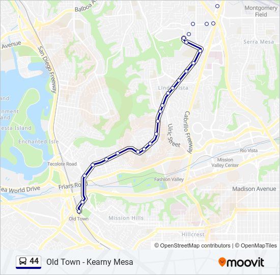 Mapa de 44 de autobús