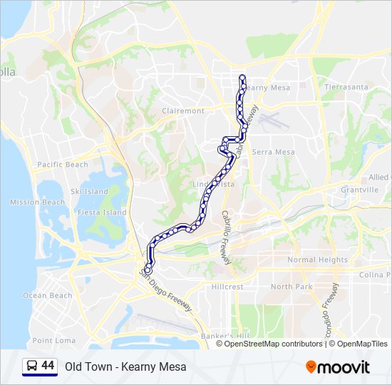 Mapa de 44 de autobús