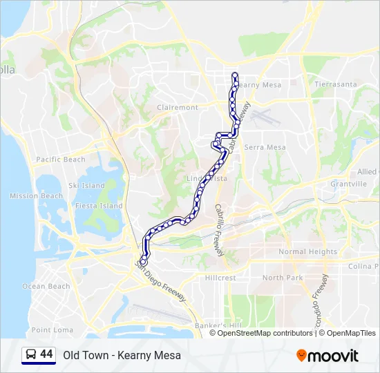 44 Bus Line Map