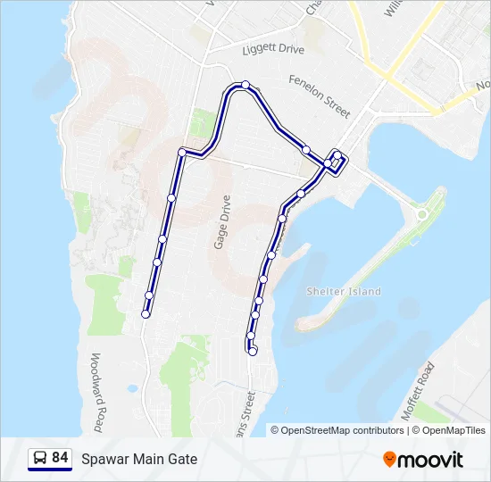 84 Bus Line Map
