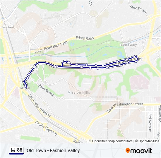 88 Bus Line Map
