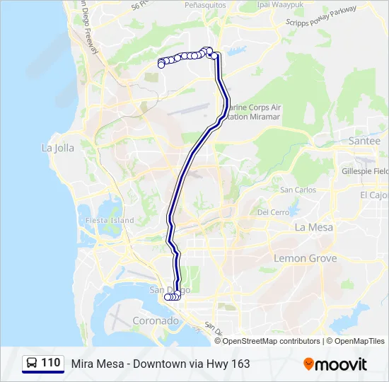 110 Bus Line Map