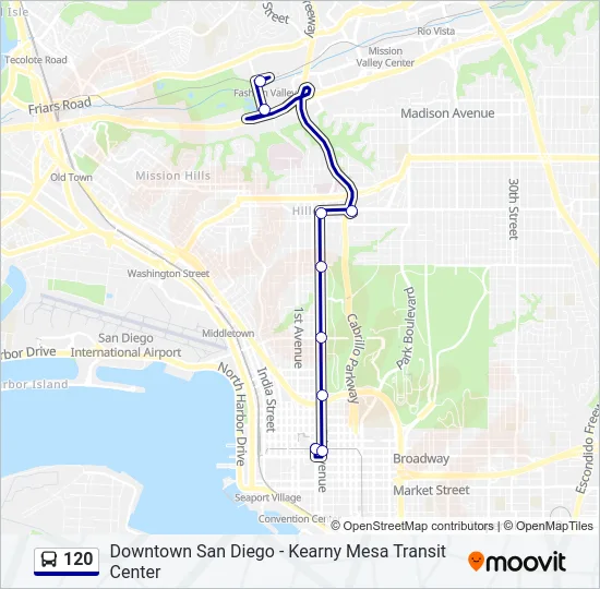 120 Bus Line Map