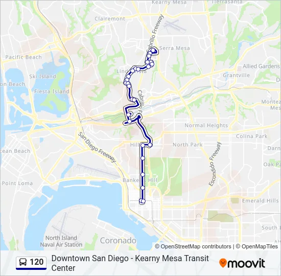 120 Bus Line Map