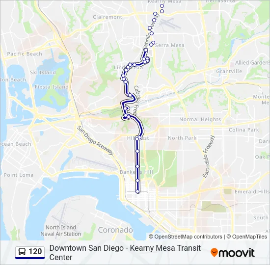 120 Bus Line Map