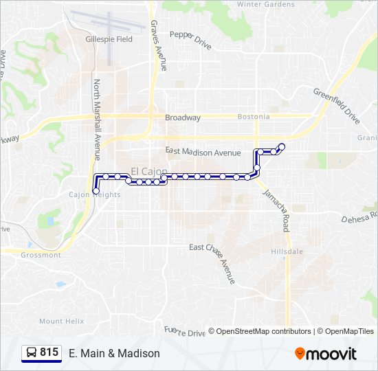 815 bus Line Map