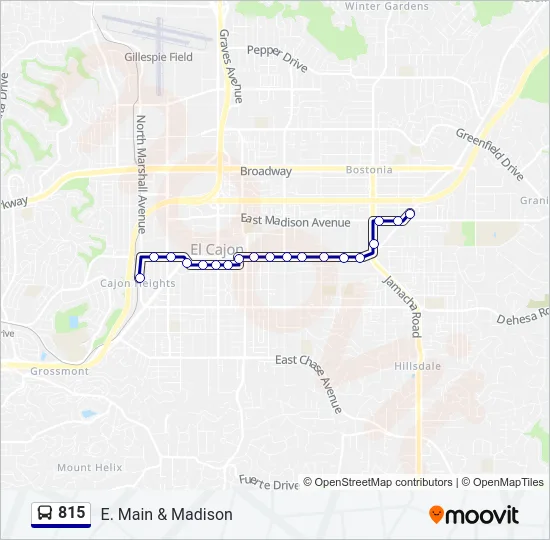 815 Bus Line Map