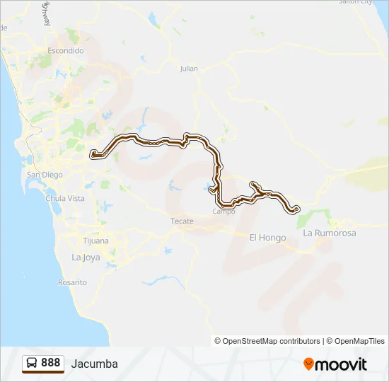888 Bus Line Map