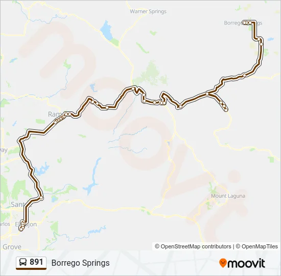 891 Bus Line Map