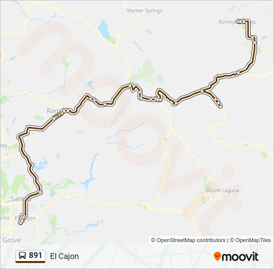 891 Bus Line Map