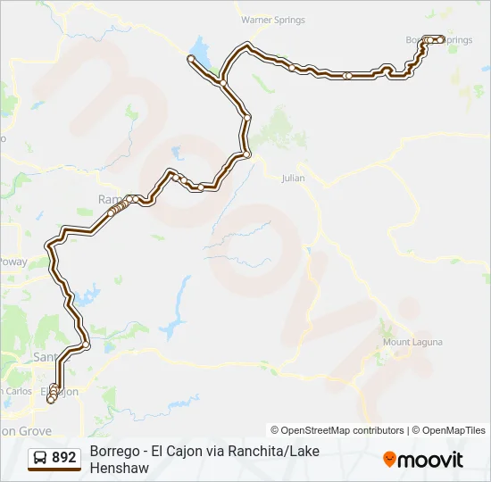 892 Bus Line Map