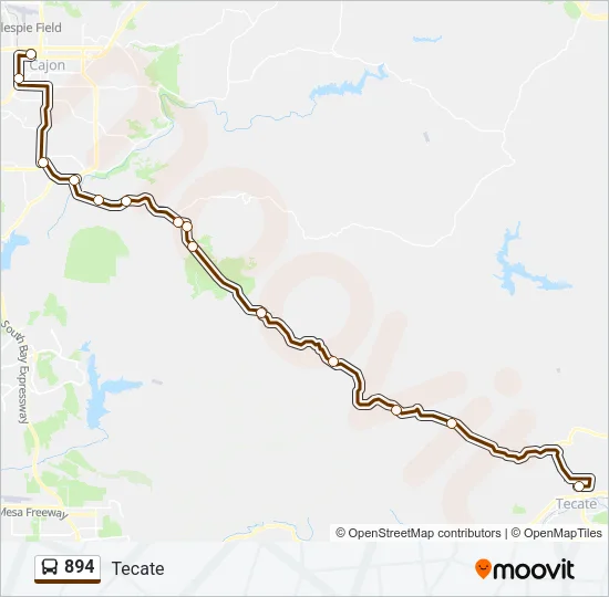 894 Bus Line Map