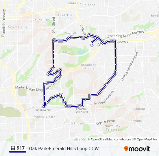 917 Bus Line Map