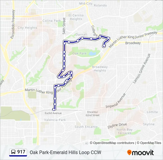 917 Bus Line Map