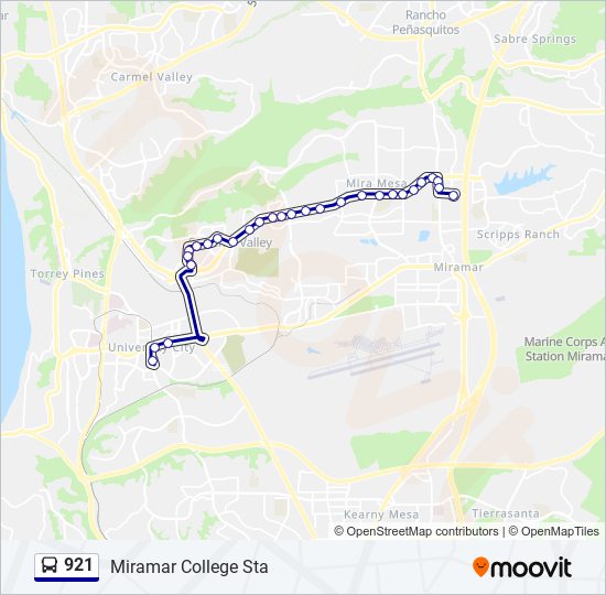 Mapa de 921 de autobús