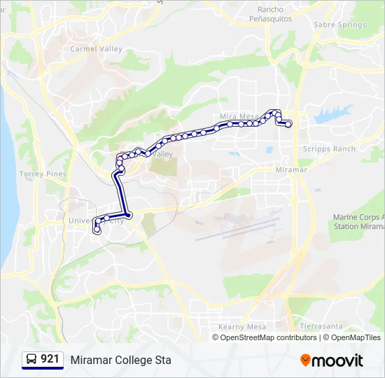 921 Bus Line Map