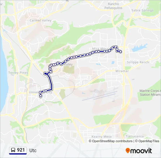921 Bus Line Map