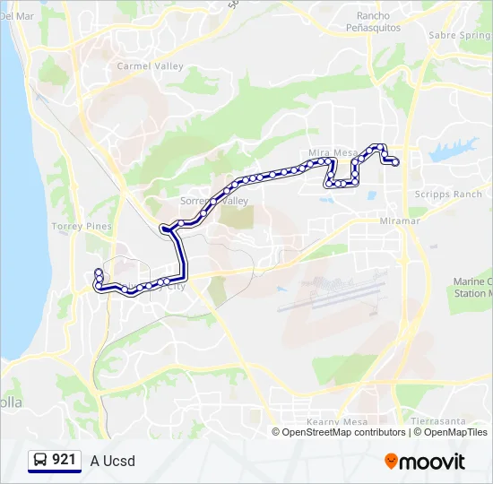 921 Bus Line Map