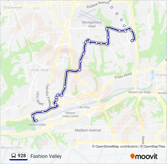 928 Bus Line Map